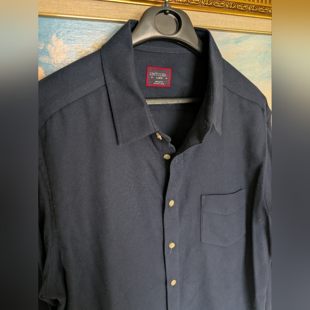 UNTUCKit Navy Button Down Shirt